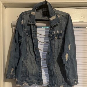 American Bazi Distressed Denim Jacket